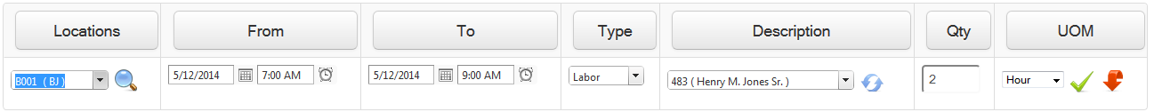 JA data entry strip