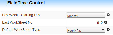 Default WorkSheet Type