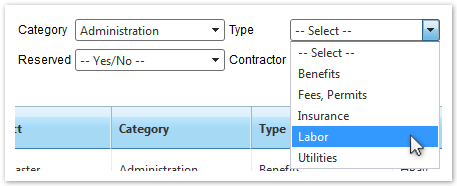 Type Dropdown With Data