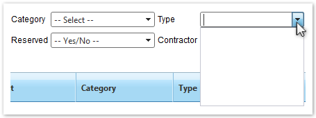 Empty Type Dropdown