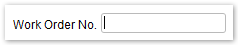 Work Order Number Filter